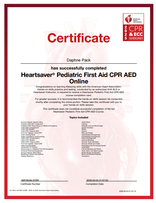 Certification Certificate